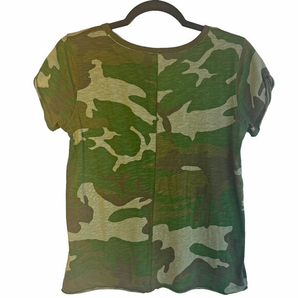 Free People We the Free Camo Clare Super Soft Tee Women's Size Medium - Picture 2 of 8